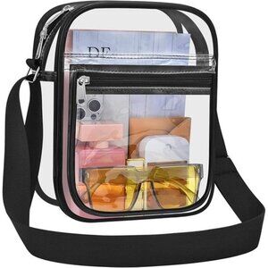 Clear Stadium-Approved Purse Transparent Crossbody Bag for Events or Concerts